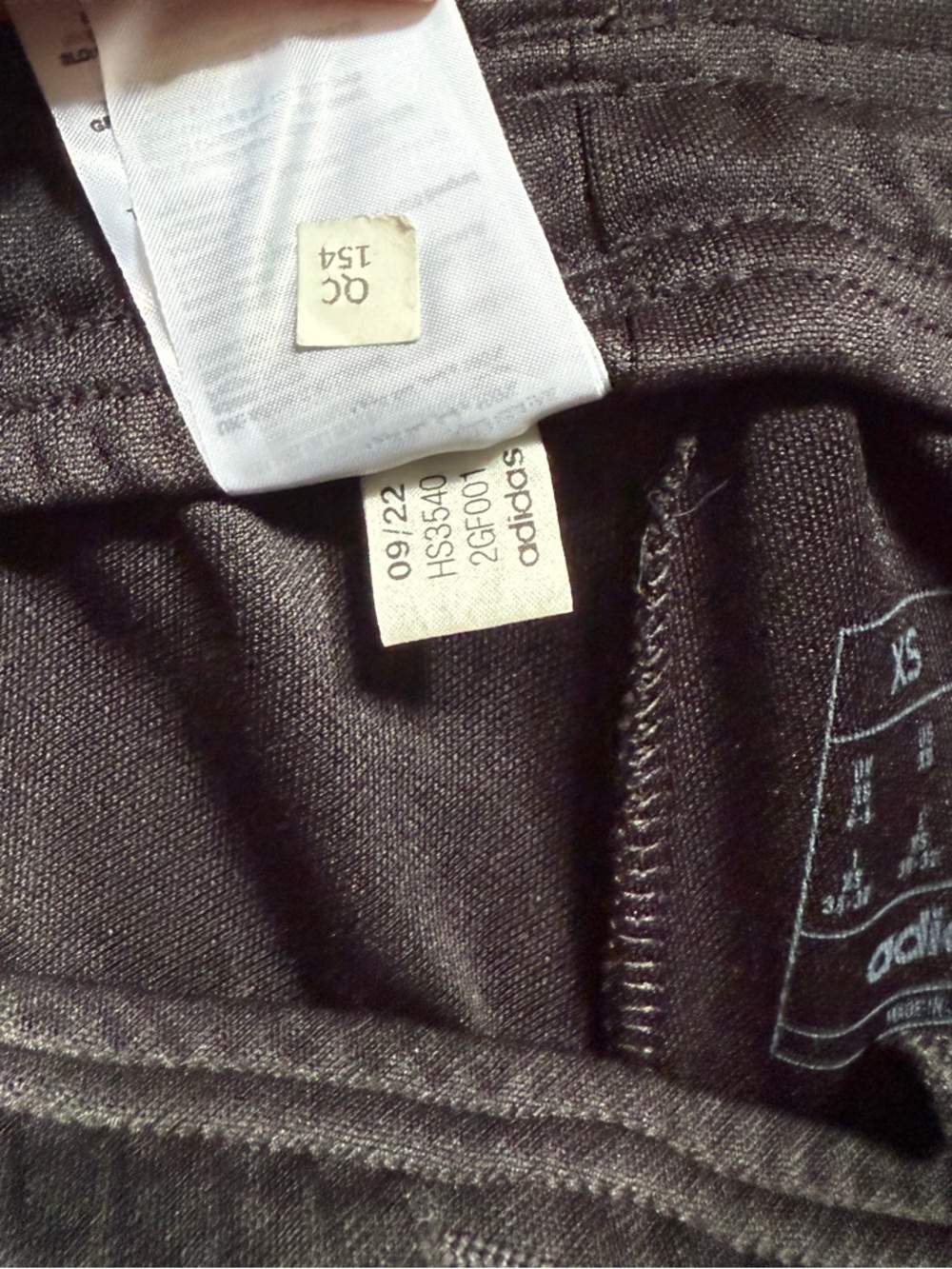 adidas Black Jogger Pants with White Side Stripes - Picture 4 of 7